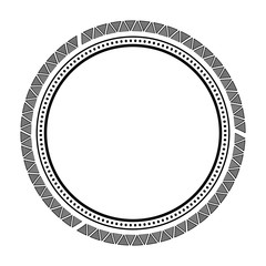 textile circle decoration icon