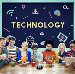 Technology Connection Online Sharing Multimedia Concept
