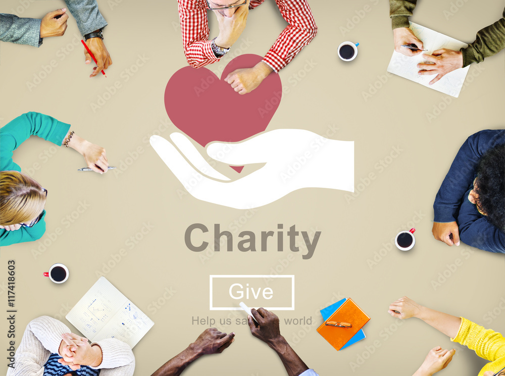Wall mural Charity Relief Support Donation Charitable Aid Concept - Wall murals