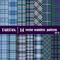 Set Tartan Seamless Pattern