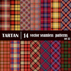 Set Tartan Seamless Pattern