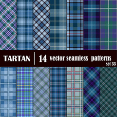 Set Tartan Seamless Pattern