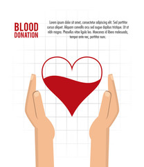 heart liquid arm hand blood donation icon. Colorfull and flat illustration. Vector graphic
