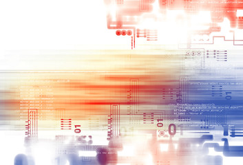 blue geometric  shape abstract technology background