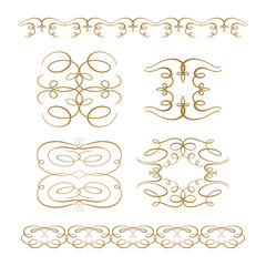 Vector calligraphy elements.