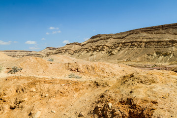 The Makhtesh Gadol in Negev desert, Israel