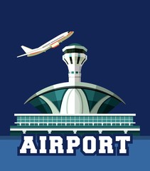airport building poster