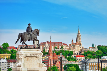 Church of St. Matthias ,Fisherman's Bastion,Calvinist Church wit