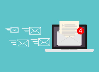 Incoming email. Receiving messages. New mail receive. Inbox message. Inbox email.
