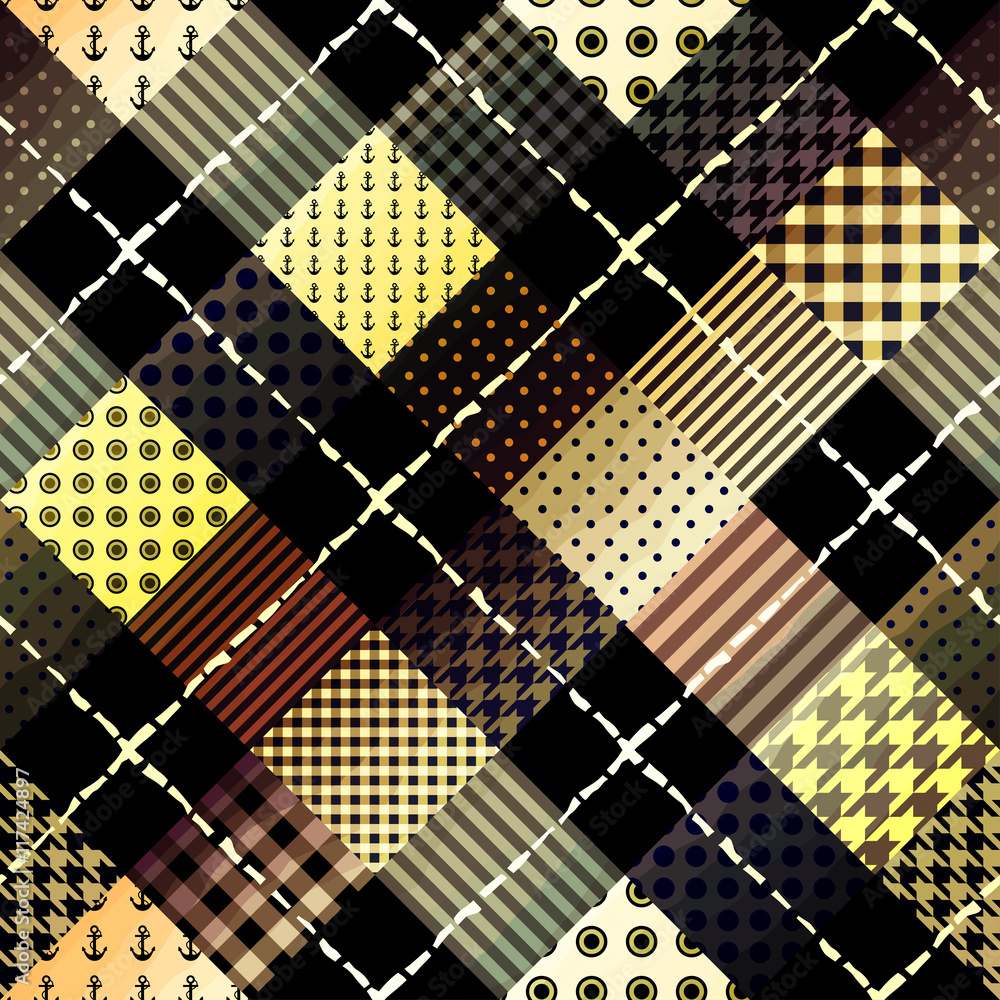 Poster Diagonal little pattern seamless vector illustration