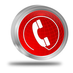 Hotline Button - 3D illustration