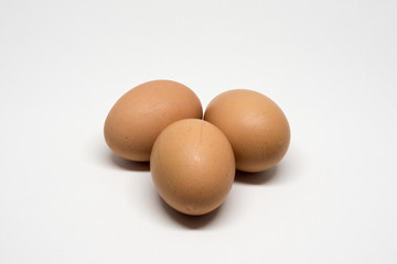 Egg isolated on white background with clipping path