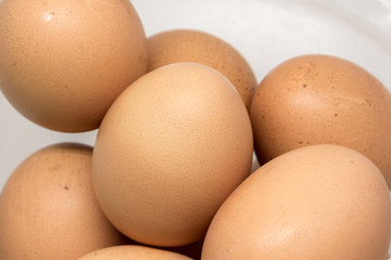 Egg isolated on white background with clipping path