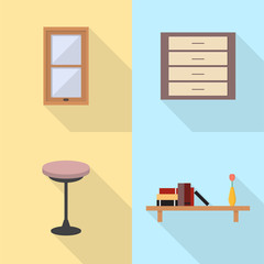 Interior and Furniture Icons Set