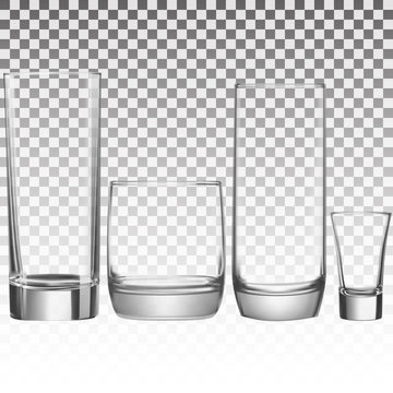 Set empty drinking glass