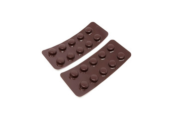brown blister pack pills protect light for stability