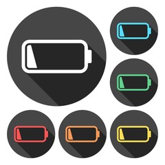 Battery icons set