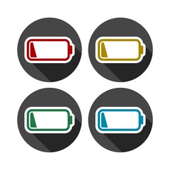 Battery icons set