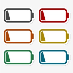 Battery icons set