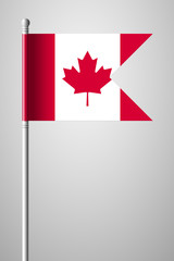 Flag of Canada. National Flag on Flagpole