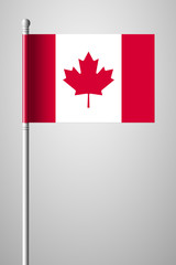 Fototapeta na wymiar Flag of Canada. National Flag on Flagpole