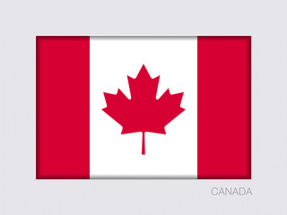 Fototapeta na wymiar Flag of Canada. Rectangular Official Flag with Proportion 2:3