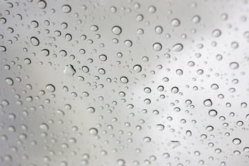 Rain drop on glass background.