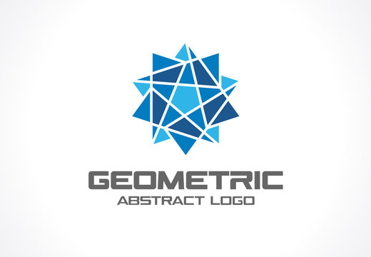 Abstract Business Company Logo. Corporate Identity Design Element. Social Media, Bfinance, Bank Logotype Idea. Star Group, Network Integrate, Technology Interaction Concept. Color Vector Connect Icon