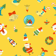 Christmas Seamless Pattern Background