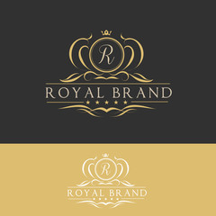 Luxury logo template, hotel logo,resort logo, premium brand identity 