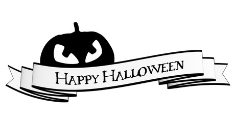 halloween citrouille ruban noir blanc