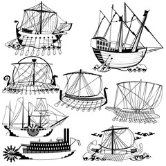 Old sailing ships