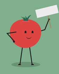 Illustration of a tomato character
