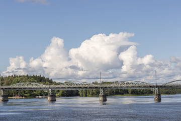 Bridge over River in Umea, Sweden