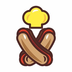 hot dog logo icon vector
