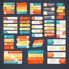 Variety of infographic banners