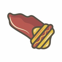 hot dog logo icon vector