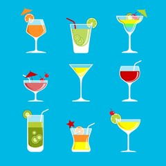 Colorful cocktails