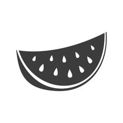 Watermelon icon. Watermelon Vector isolated on white background. Flat vector illustration in black. EPS 10