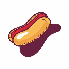 hot dog logo icon vector