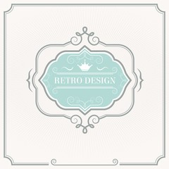 Retro label design