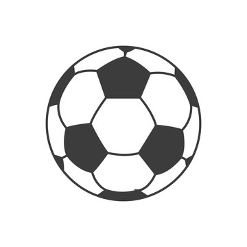 Soccer ball icon. Soccer ball Vector isolated on white background. Flat vector illustration in black. EPS 10