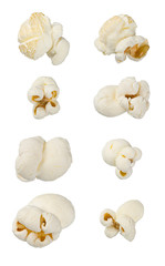 Popcorn isolated on white