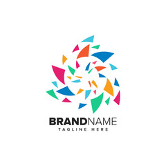 Fototapeta na wymiar Pixel Media Agency, Technology Logo