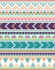 Ethnic pattern design. Seamless pattern. Navajo geometric print. Rustic decorative ornament. Abstract geometric pattern. Native American pattern. Ornament for the design of clothing, textiles