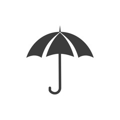 Umbrella icon. Umbrella Vector isolated on white background. Flat vector illustration in black. EPS 10