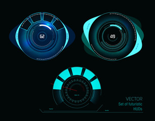 Futuristic infographics as head-up display