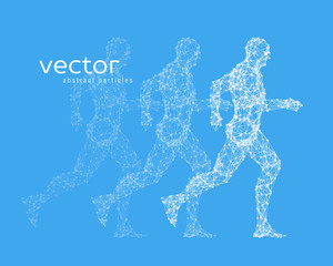 Vector illustration of running man.