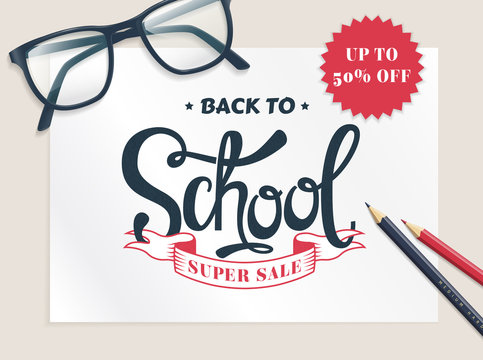 Back to school sale banner.