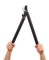 Garden shears isolated on a white background